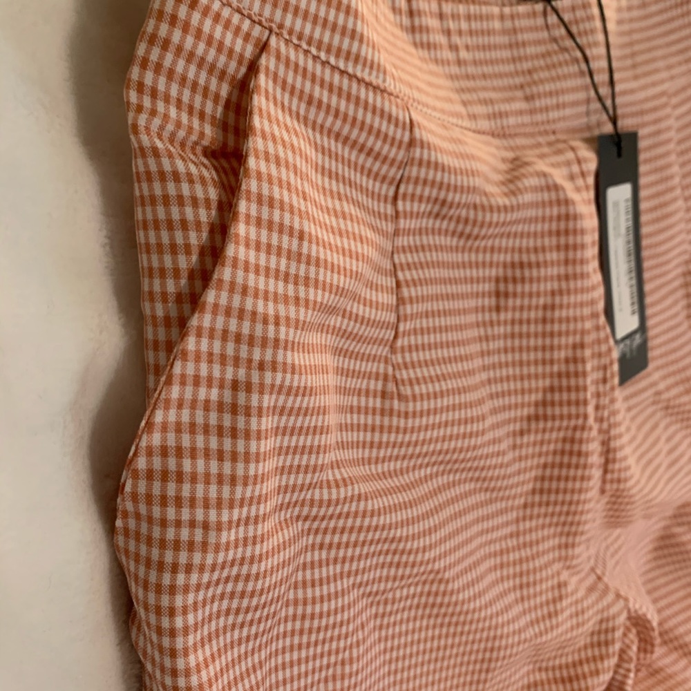 Gingham straight leg